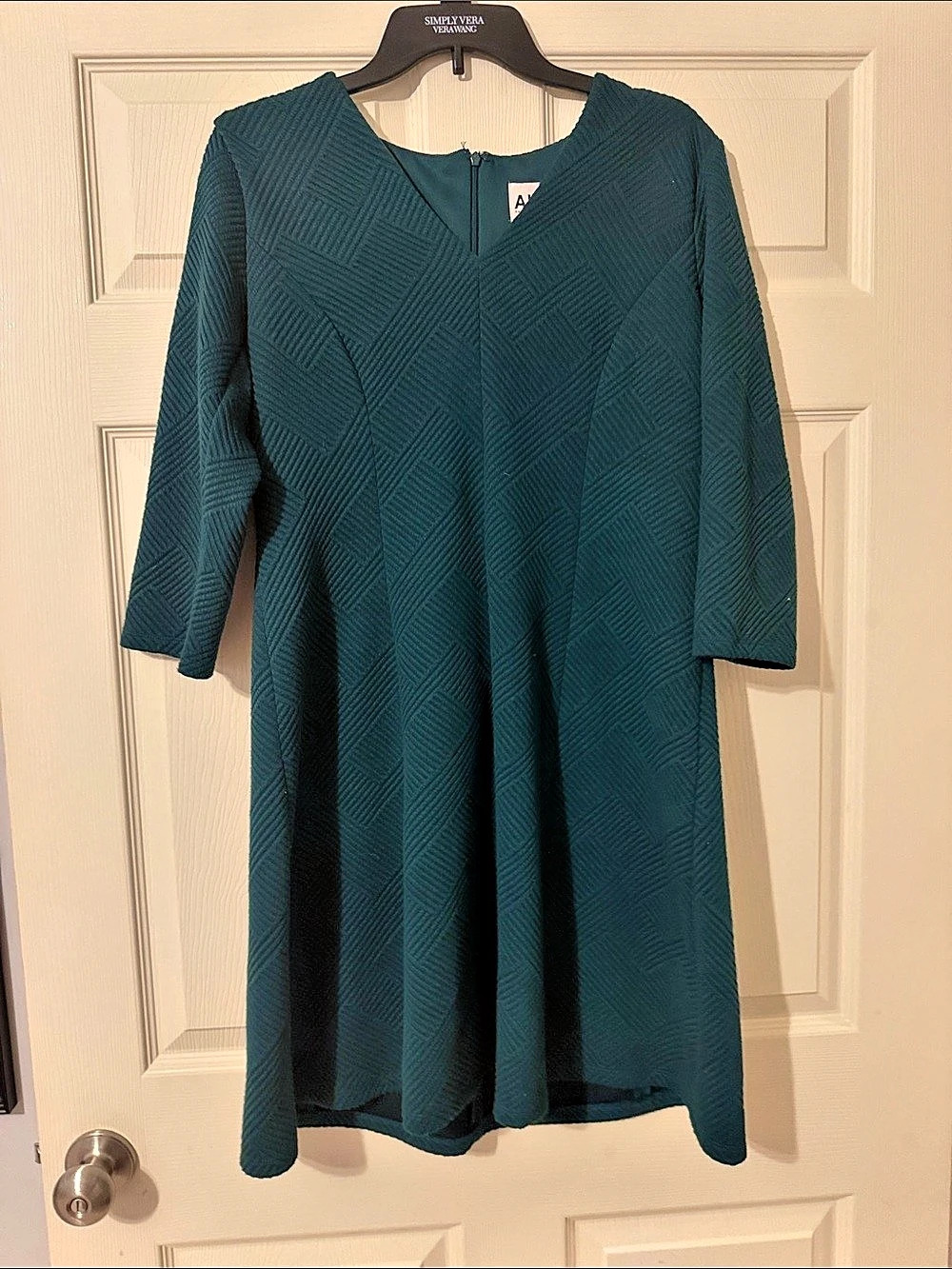 Anne Klein Textured Mini Dress in Green Size 10 Like New